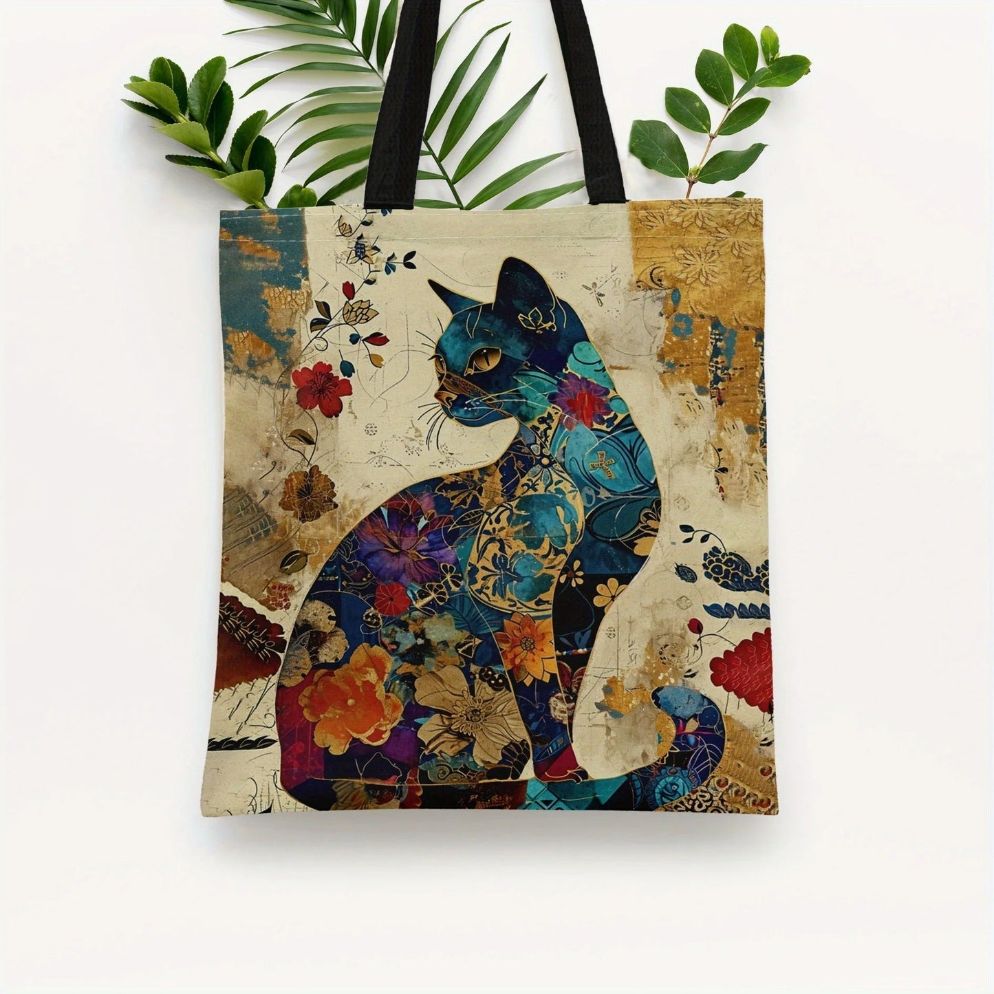 Feline - Tote Bag med stort kapacitet og kattemønster