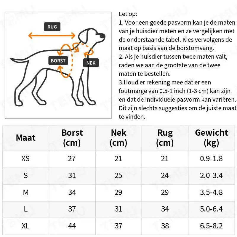 Pawsure | Warme gestreepte jeansjas