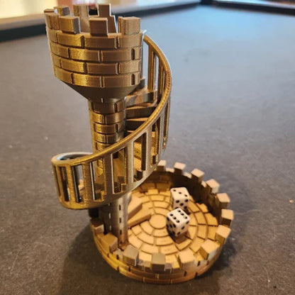 Dicemasters - 3D -gedruckter Würfel -Turm mit Wendeltreppe