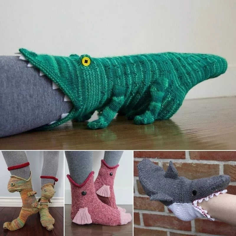 ComfyCroc - Warme Dierensokken met Vinnen Comfortabel & Stijlvol