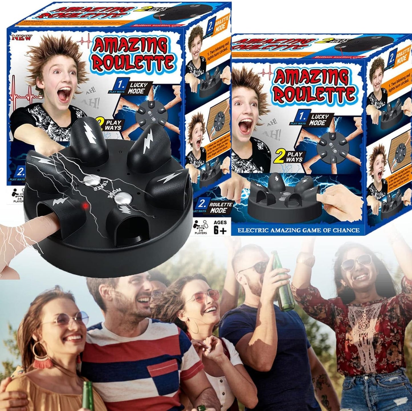 Shockwave - Chock Roulette Party Game avec 4 positions de choc