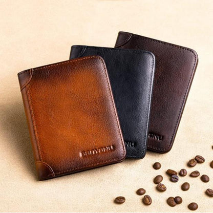 Multifunctional RFID-Blocking Leather Wallet