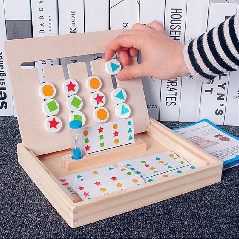 KinderLuxe - Educatief Houten Vierkleuren Spel Montessori Stijl