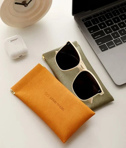 Leder Organizer Tasche mit Druckknopfverschluss