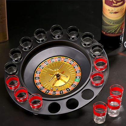 Boire Roulette - Jeu de boisson de la roulette de luxe avec 16 verres