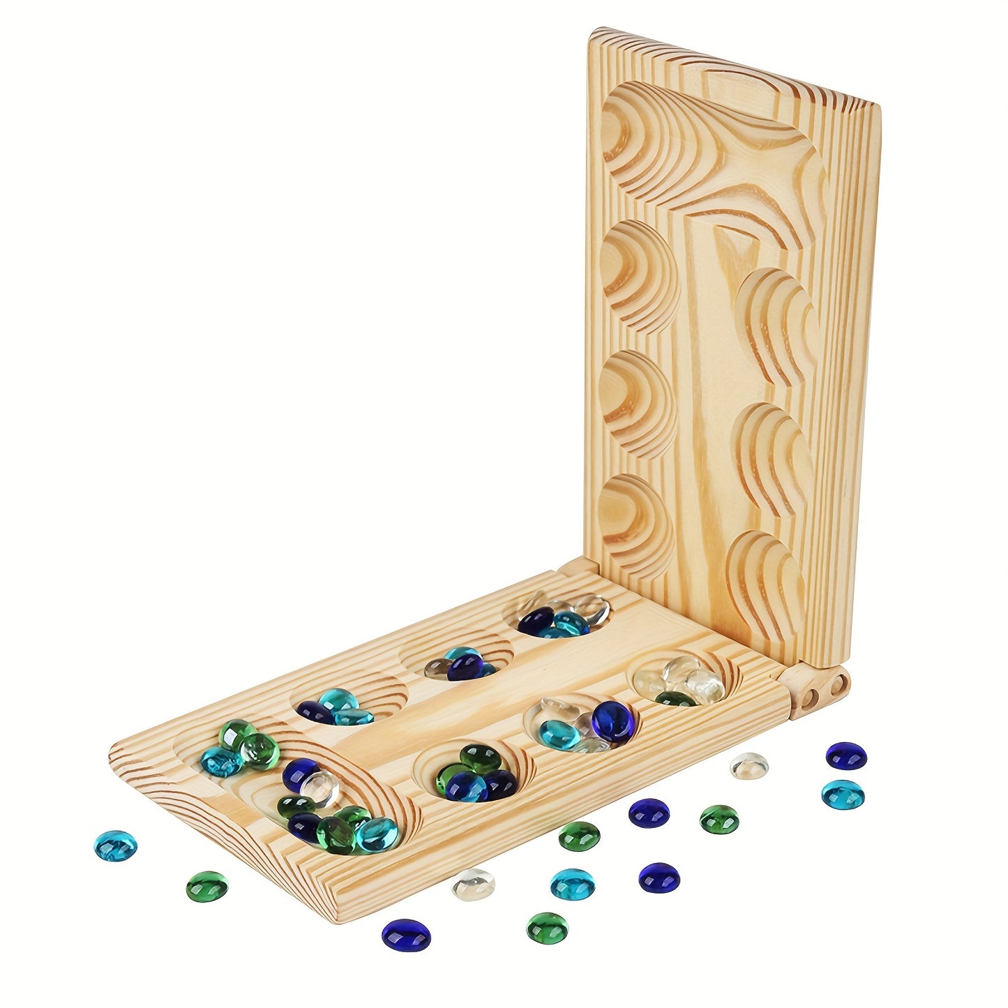 SpeelGem - Mancala Bordspel Set met Opvouwbaar Houten Bord