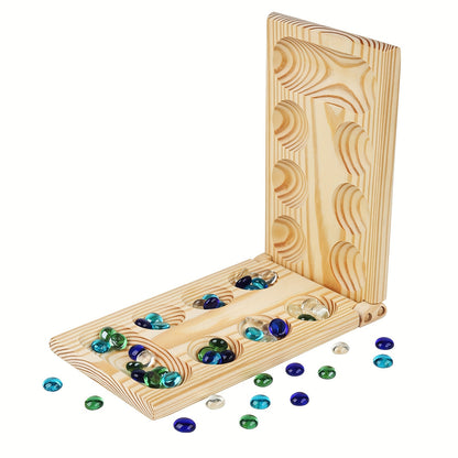 SpeelGem - Mancala Bordspel Set met Opvouwbaar Houten Bord