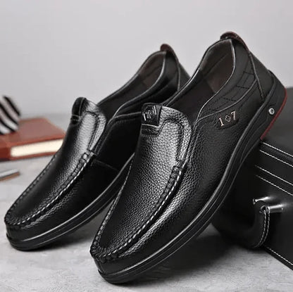 Men's Genuine Leather Slip-On Shoes