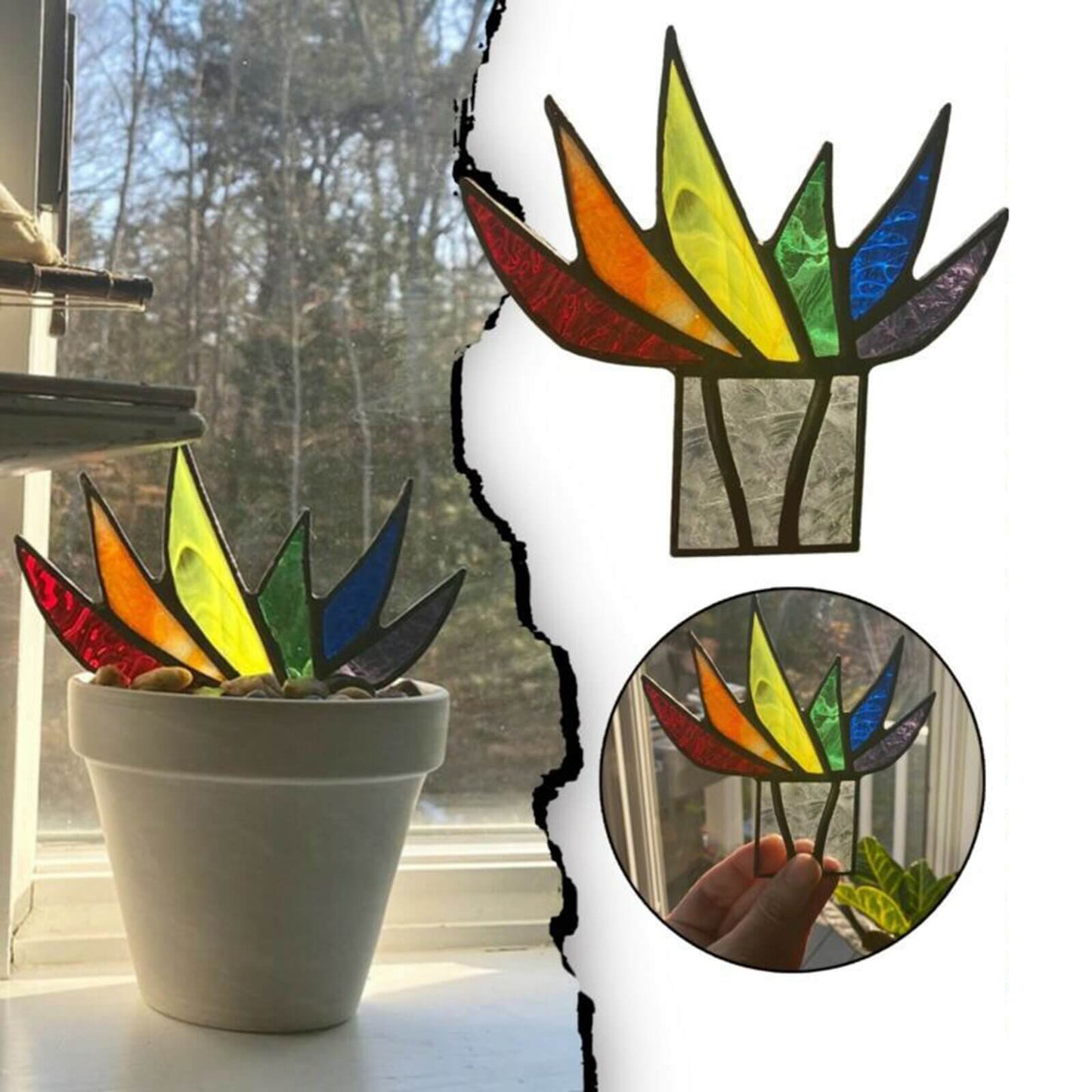 Handgemaakte Agave Zonnevanger Pot Ornament