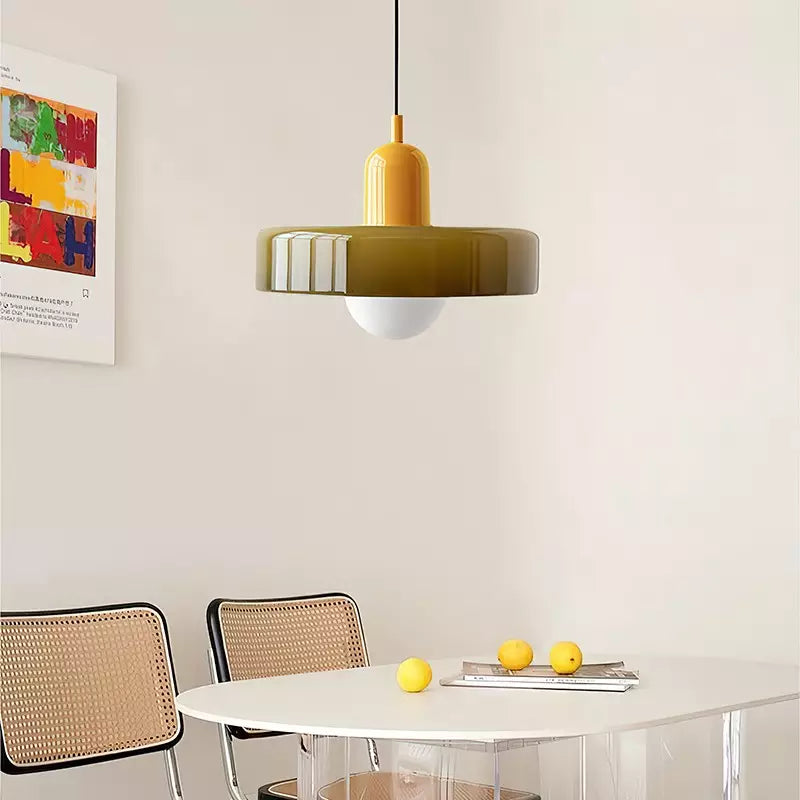 Kleurrijke Hanglamp in Bauhaus-stijl - StiloGlas