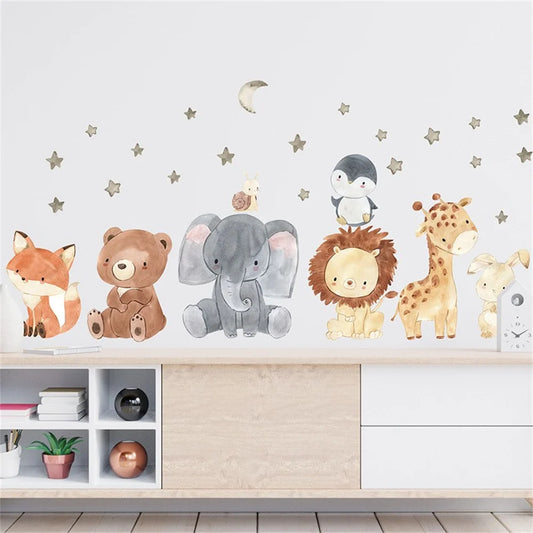 AnimalDecor - Schattige Afrikaanse Dieren Muurstickers