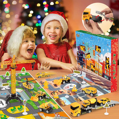 KidzConstruct - Bouwvoertuigen Speelset Adventskalender Educatief en Creatief