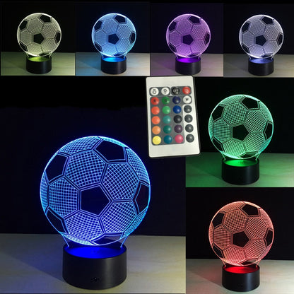 3D Voetbal Lamp | Meerdere kleuren