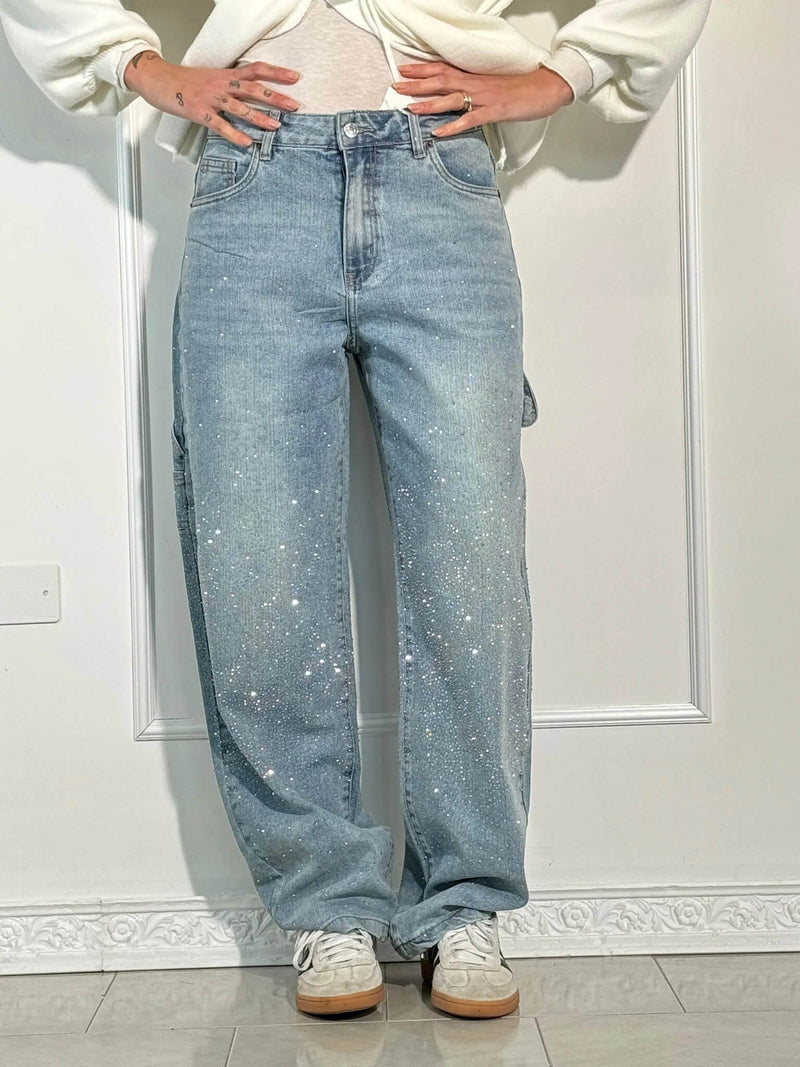 Zella – Paillettenbesetzte und Maßgeschneiderte Carpenter Jeans
