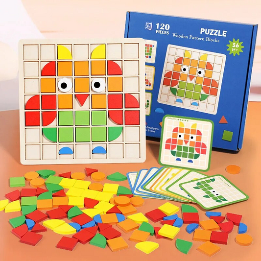 Blockmeister - Holzmosaik -Puzzle für Kinder