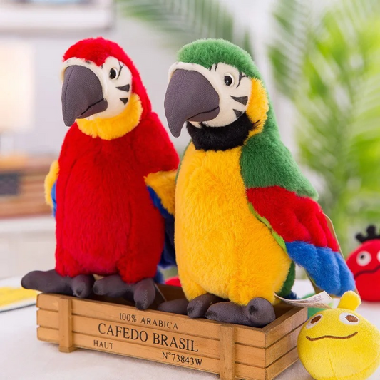 ChatterBird - Interactieve Papegaai Knuffel met Geluid