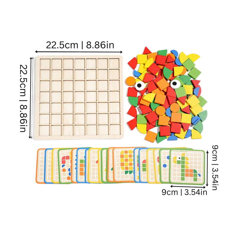 Blockmeister - Holzmosaik -Puzzle für Kinder