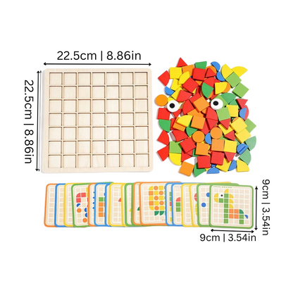 Blockmeister - Holzmosaik -Puzzle für Kinder