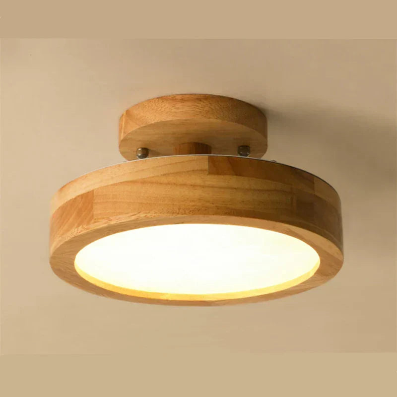 Ronde Houten Scandinavische Plafondlamp - NordicLuxe