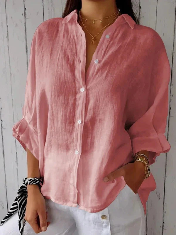 Aelita - Casual Shirt Made from Cotton and Linen