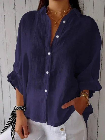 Aelita - Casual Shirt Made from Cotton and Linen