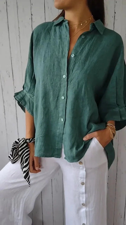 Aelita - Casual Shirt Made from Cotton and Linen