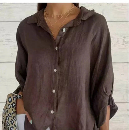 Aelita - Casual Shirt Made from Cotton and Linen