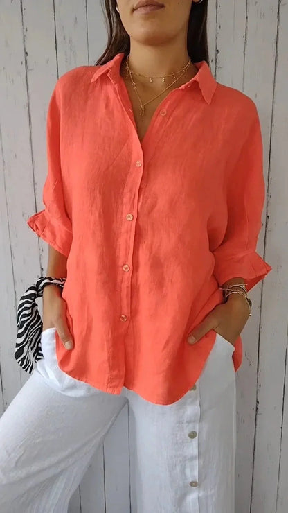 Aelita - Casual Shirt Made from Cotton and Linen