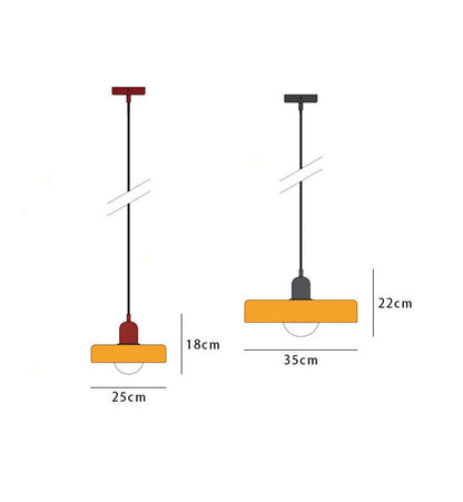 Kleurrijke Hanglamp in Bauhaus-stijl - StiloGlas