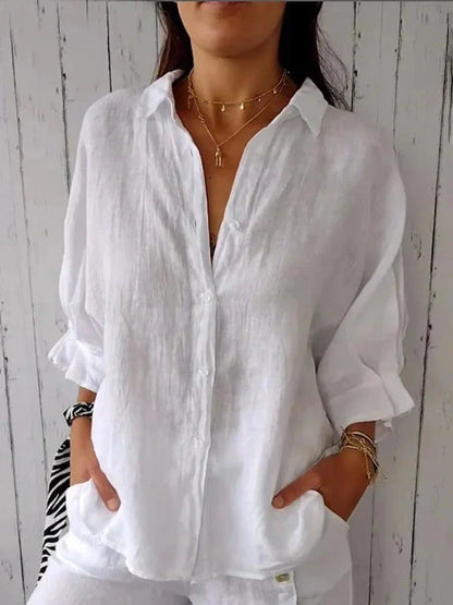 Aelita - Casual Shirt Made from Cotton and Linen