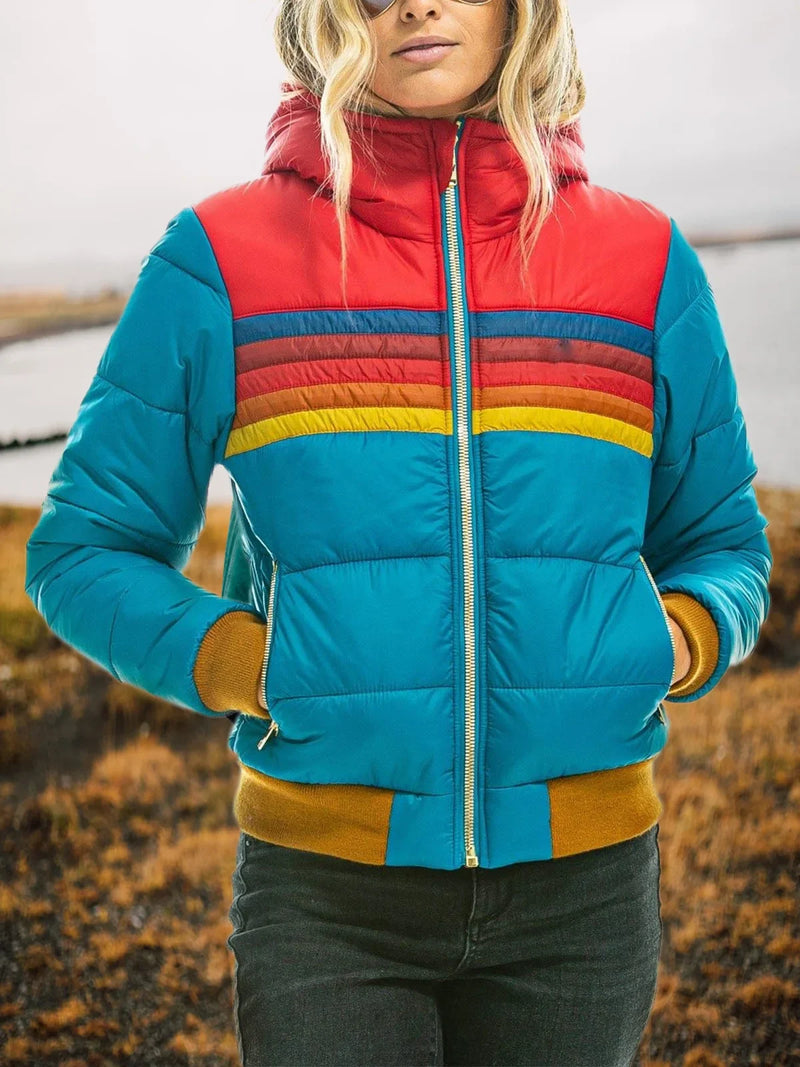 Elfriede – Rainbow Stripe Zip-Up Jacket