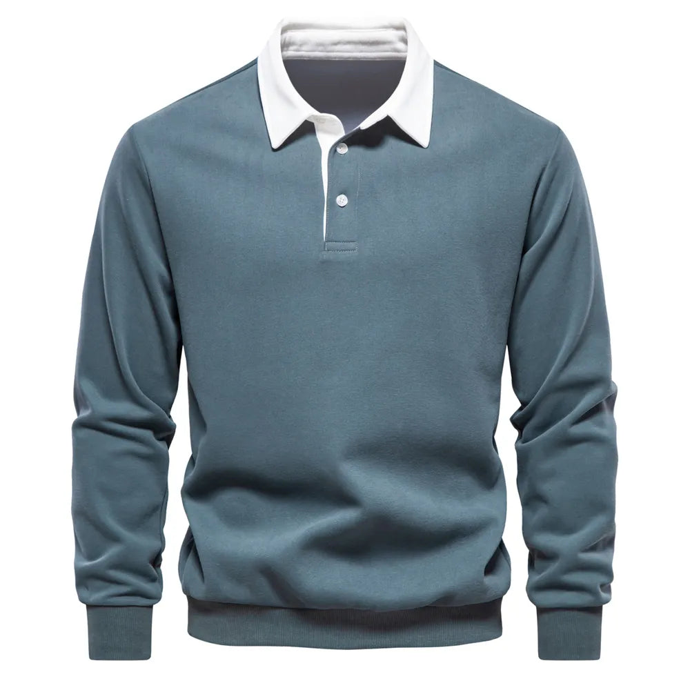 Eugen – Klassisches Winter-Polo-Design Sweatshirt