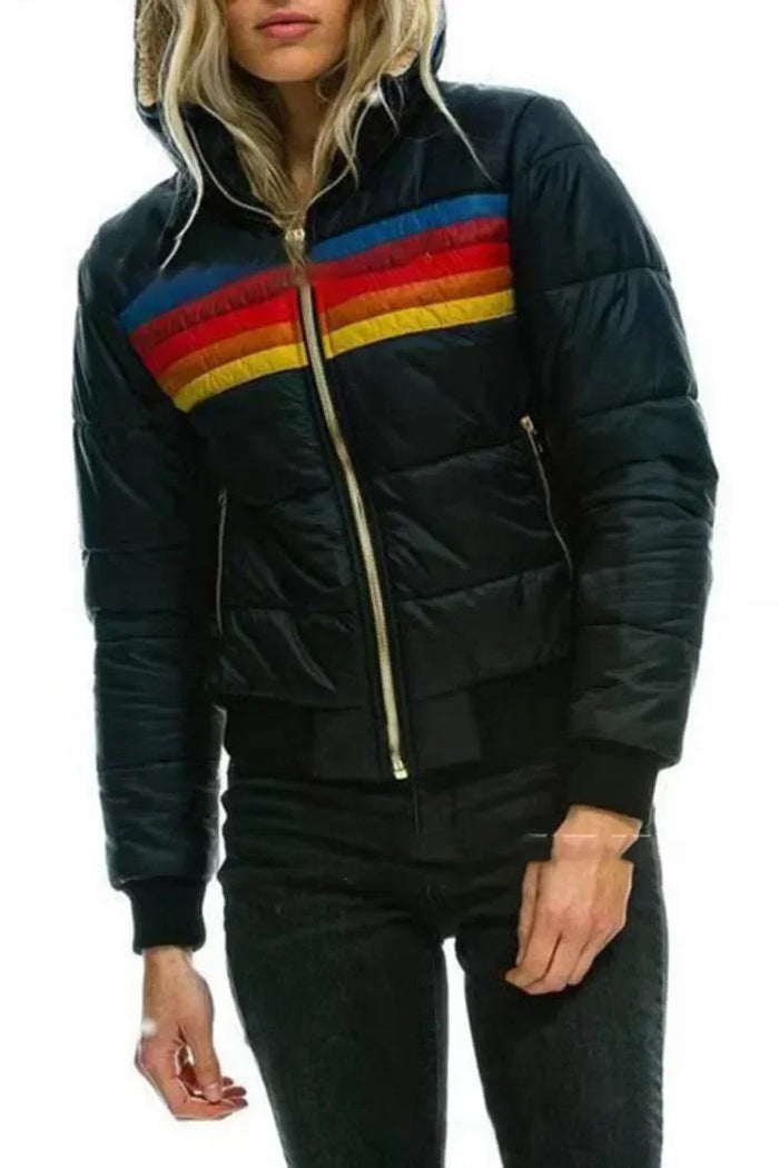 Elfriede – Rainbow Stripe Zip-Up Jacket