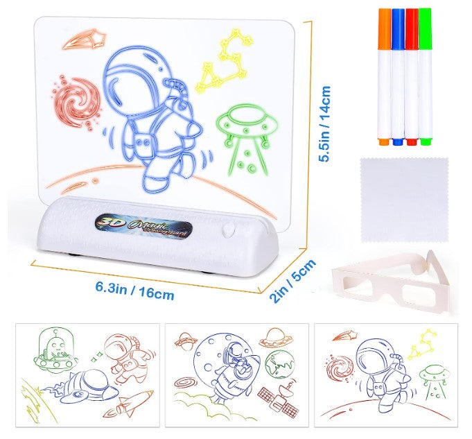 Magic Drawing Board™ - Art lumineux - Tableau de dessin 3D illuminant