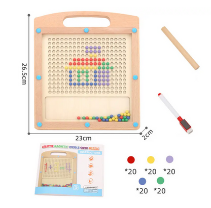 2-in-1-Holzmagnetboard-das ultimative Reisespielzeug-das ultimative Reisespielzeug