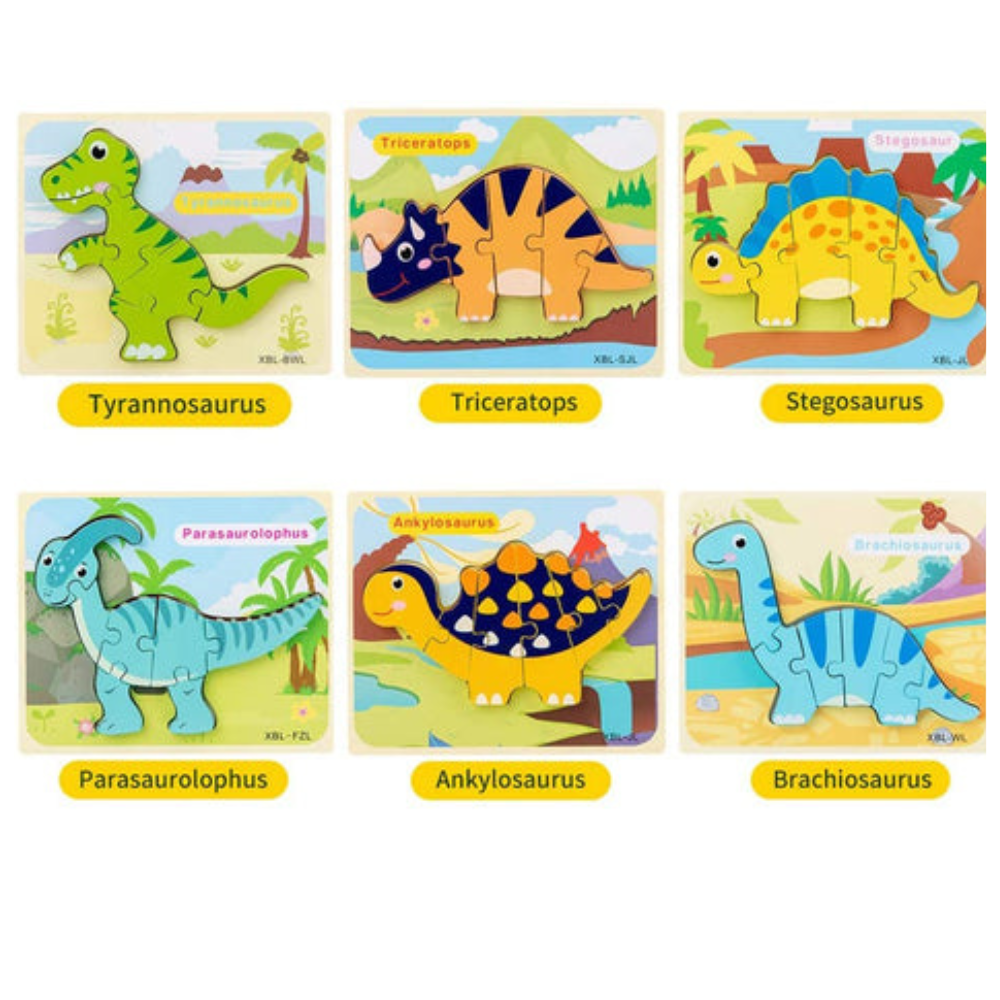 3D Dinosaur Puzzles - Interactief Educatief Speelgoed