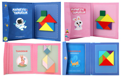 Montessori Magnetisk Tangram Bog