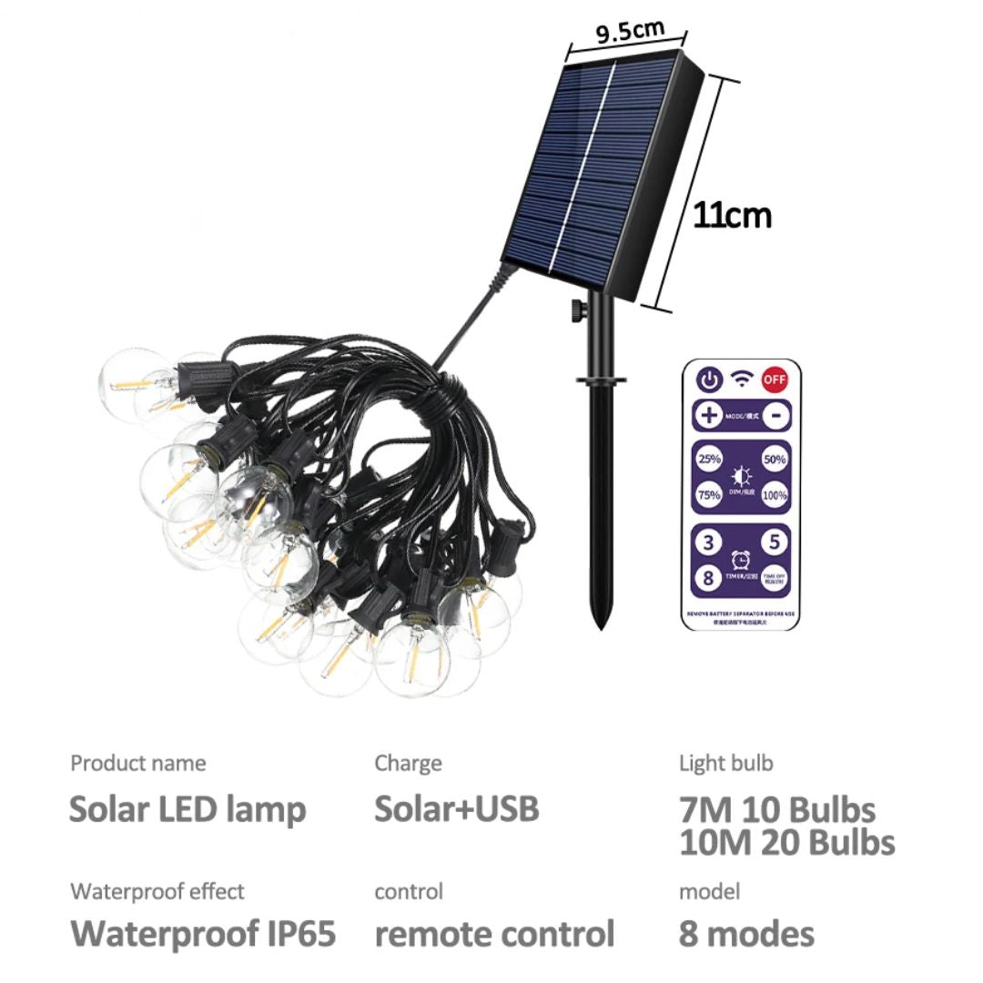 Zonne Buiten Lichtslingers | Waterdicht en Onbreekbaar