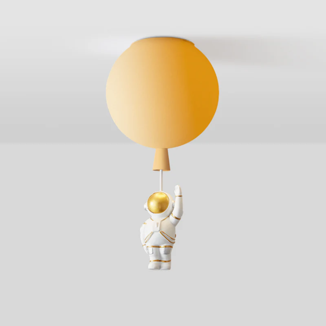 Trendy Maan/Astronaut Kinderkamer LED Plafondlamp -  CosmoGlow