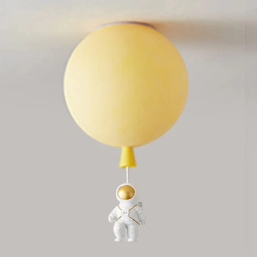 Trendy Maan/Astronaut Kinderkamer LED Plafondlamp -  CosmoGlow