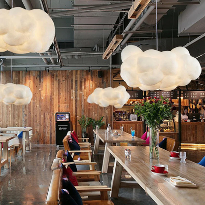 Design Cloud LED Hanglamp Wit PVC/Katoen - Nimbus