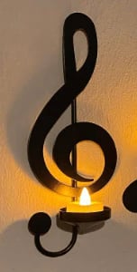 Sort Musiknote Væglampe