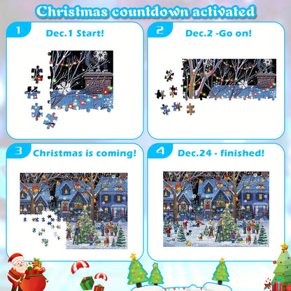 XmasCountdown - 1008-delige Puzzel voor Volwassenen