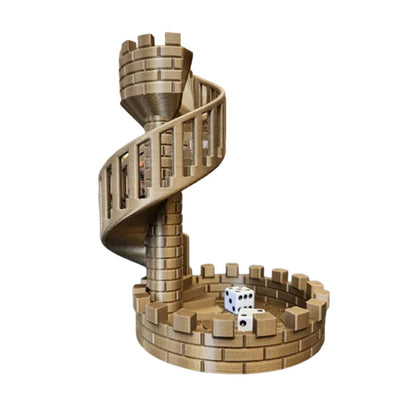 Dicemasters - 3D -gedruckter Würfel -Turm mit Wendeltreppe