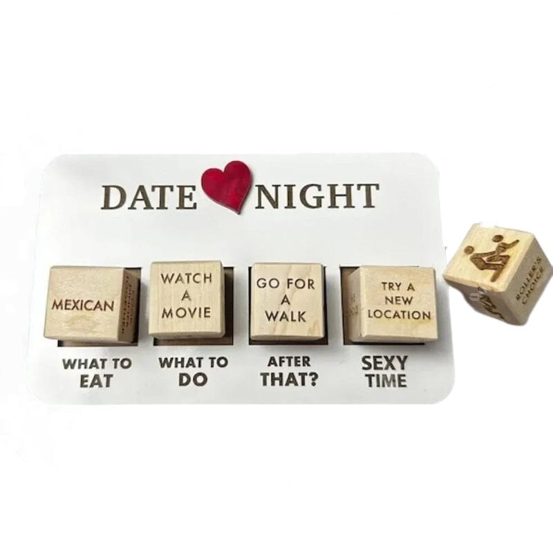 Luxe Cadeau - Houten Date Night Dobbelstenen Set Romantisch en Spannend