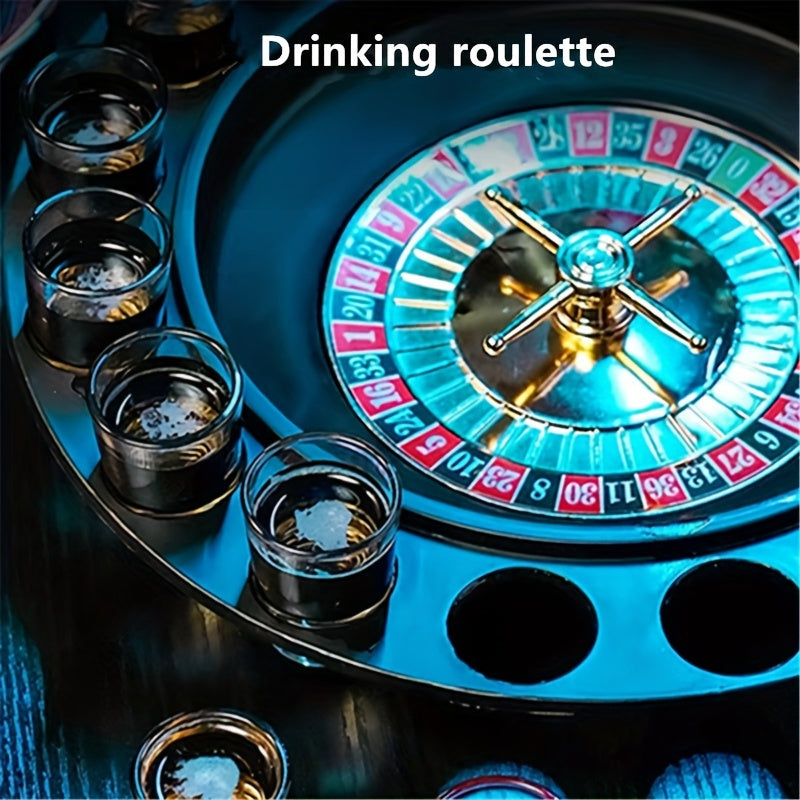 Boire Roulette - Jeu de boisson de la roulette de luxe avec 16 verres