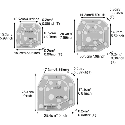 Bowl Cozy Sjabloon Snij liniaal Set