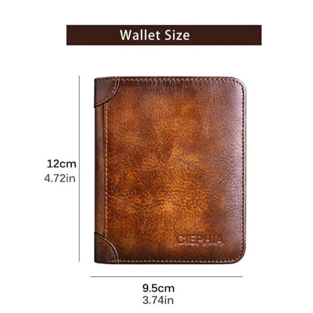 Multifunctional RFID-Blocking Leather Wallet