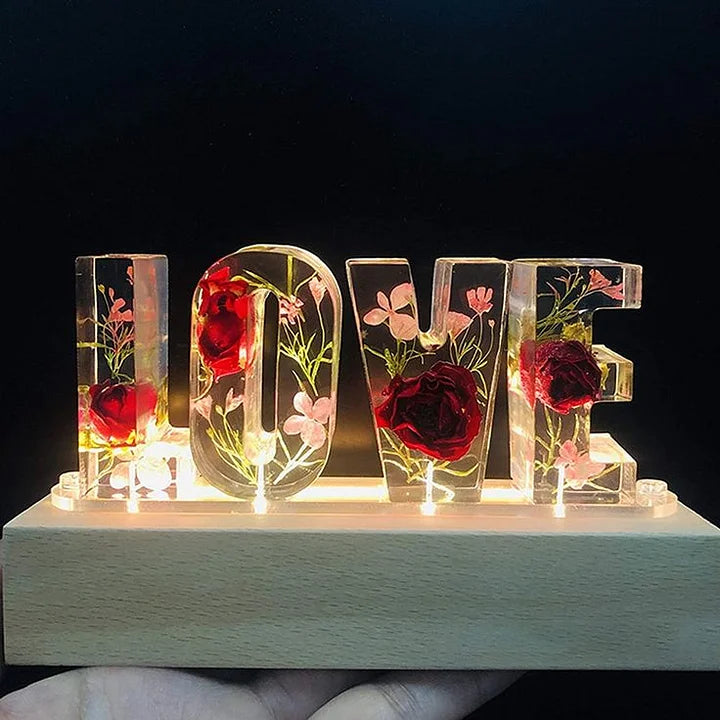 PetalLume - Handgemaakte Bloemhars Nachtlamp