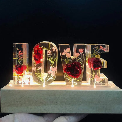 PetalLume - Handgemaakte Bloemhars Nachtlamp